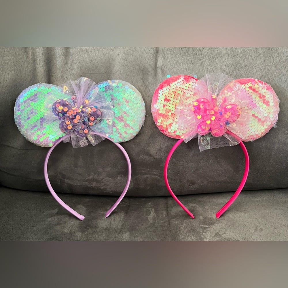 Minnie Mouse Headband Ears, 2Pairs New